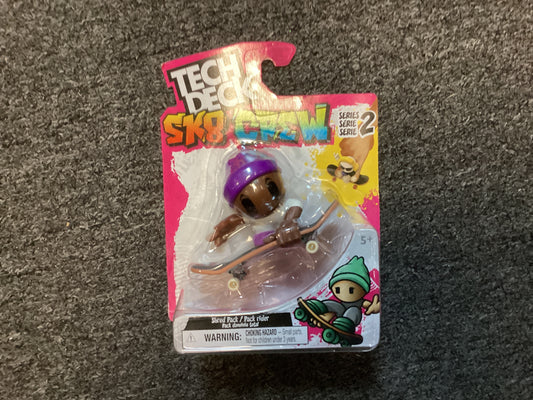 Tech Deck Sk8 Crew Series 2 fingerboard toy purple beanie