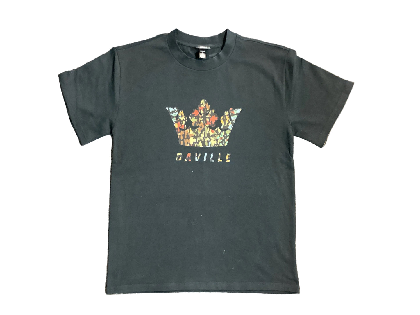 Daville x AS Colour S/S Heavyweight Boxy Fit Shirt Camo Crown Navy
