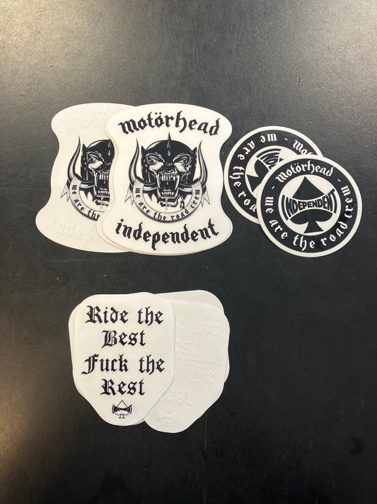 Independent X Motörhead stickers