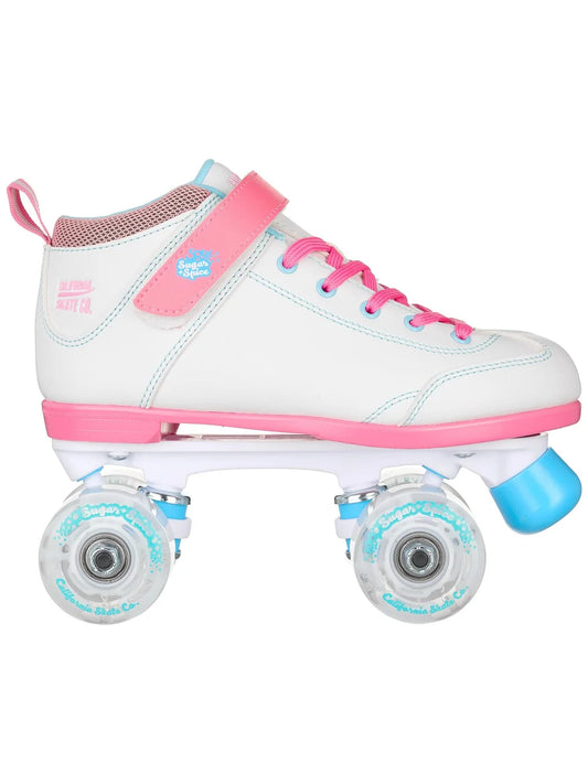 California Skate Co Roller Skates Sugar N Spice light up wheelz white size 3