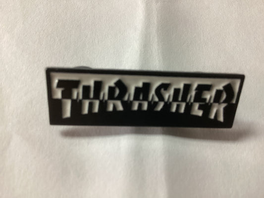 Thrasher Logo enamel lapel pin MIXTAPE black white