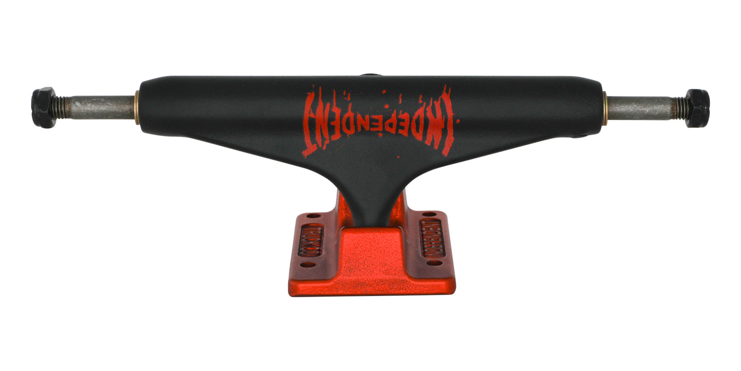 Independent 149 stage 11 skateboard truck set Splatter Span Black and Ano Red standard