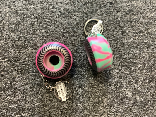 Spitfire keychain wheel color assorted pink teal