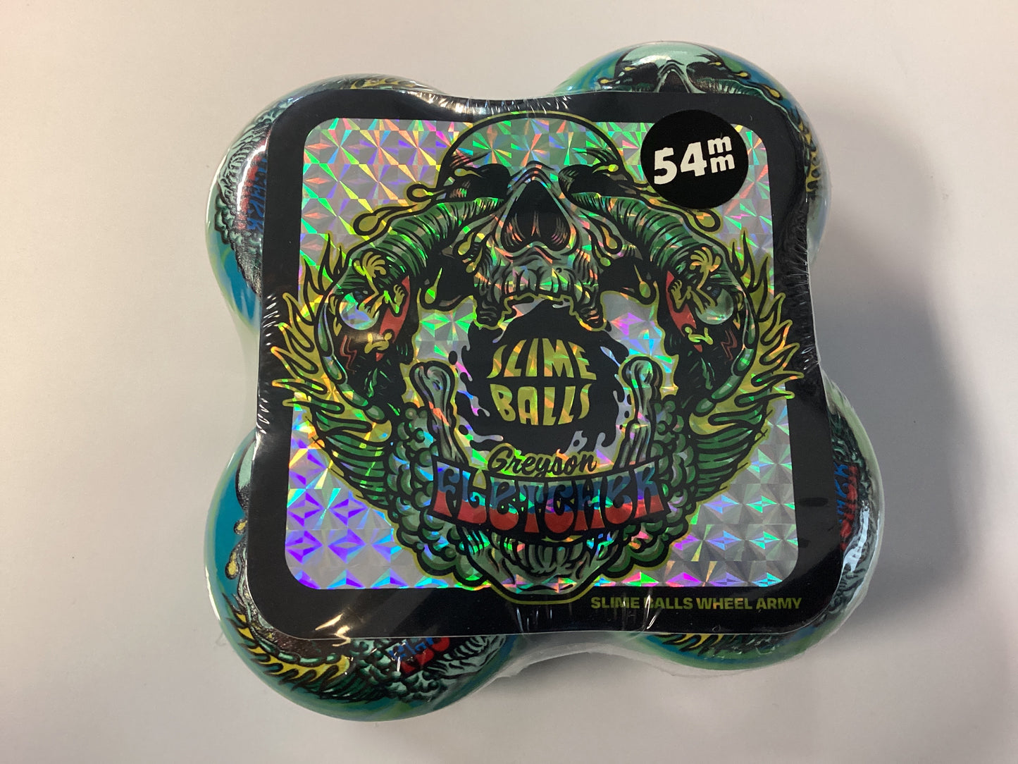 Slime Balls Skateboard Wheels 54mm 95a Greyson Fletcher Guest Chubbies Green Blue Swirl
