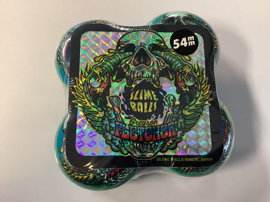 Slime Balls Skateboard Wheels 54mm 95a Greyson Fletcher Guest Chubbies Green Blue Swirl