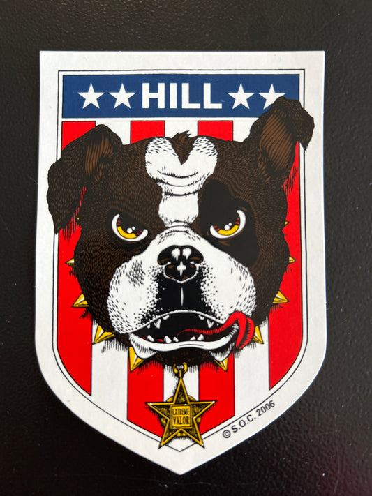Hill Bulldog Powell Peralta Sticker 3.5” x 4.5”