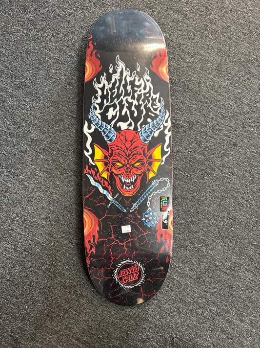 Santa Cruz X Stranger Things 9.0 deck Hellfire Club Flames shaped GLOW IN THE DARK