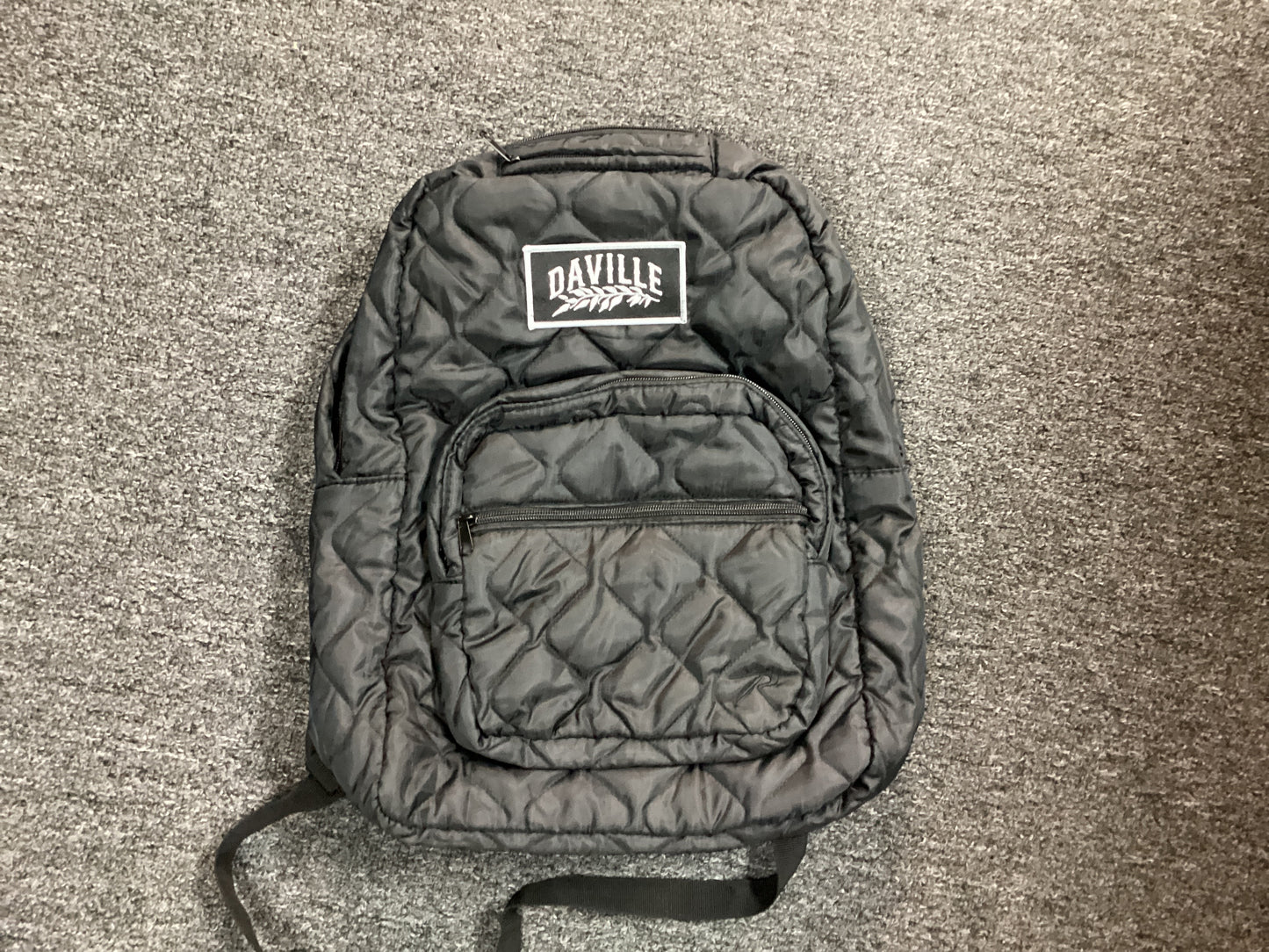 Daville Backpack Quilted Leaf Logo