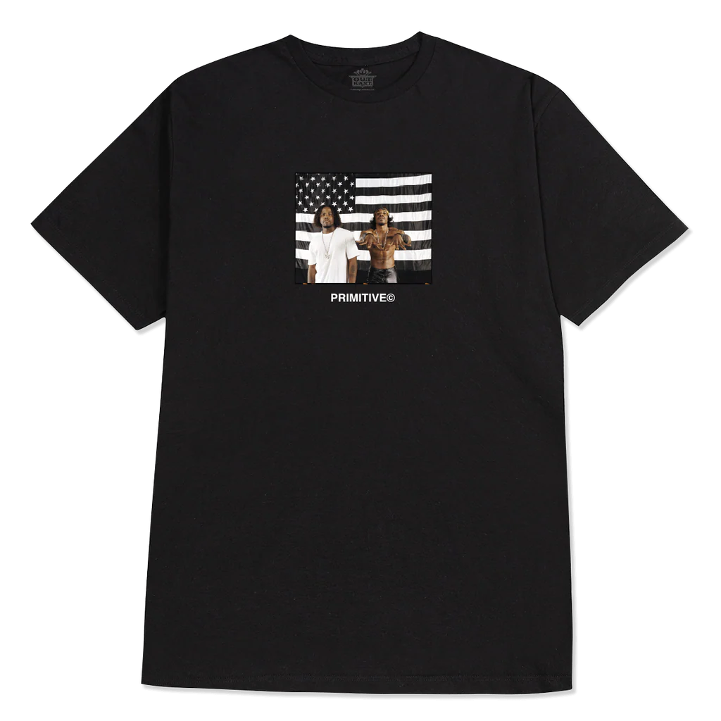 PRIMITIVE STRIPES TSHIRT BLACK
