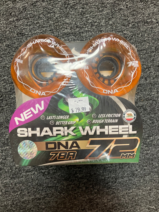 Shark Wheels 72mm 78A Clear Amber DNA Formula