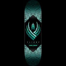 Powell Peralta Bones Flight Skateboard Deck Teal - 8.25