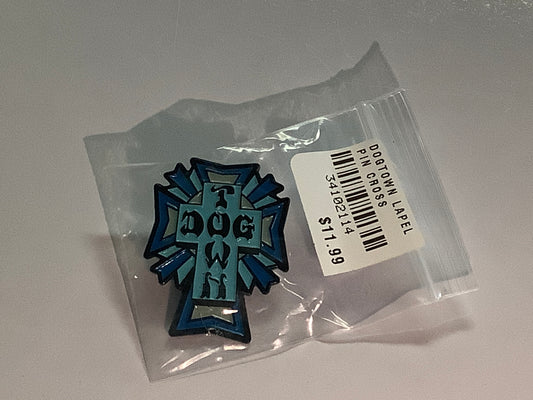 Dogtown Lapel Pin CROSS BLUE