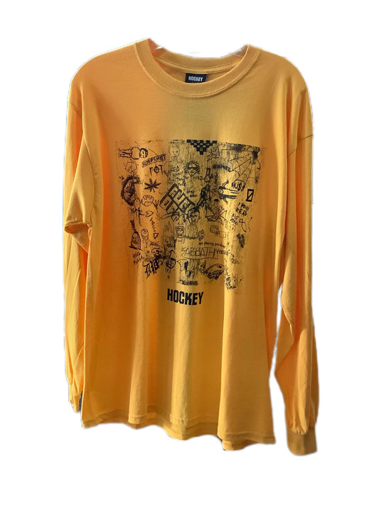 Hockey Graphic Long-sleeve Yellow L