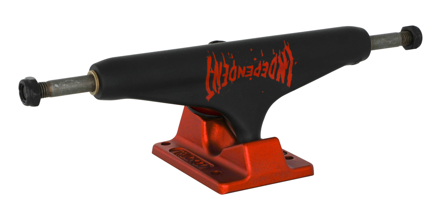 Independent 149 stage 11 skateboard truck set Splatter Span Black and Ano Red standard