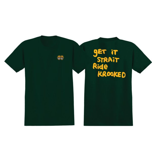 Krooked Straight Eyes T Shirt Dark Green M