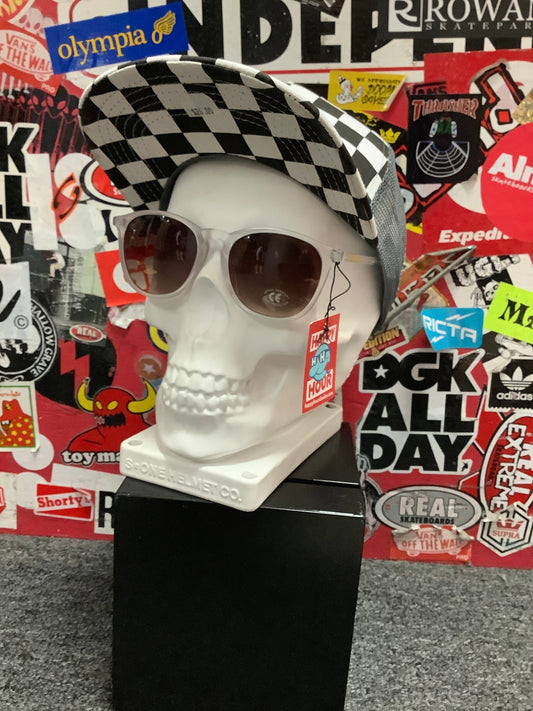 Happy Hour Flap Jacks Frosted Clear Sunglasses