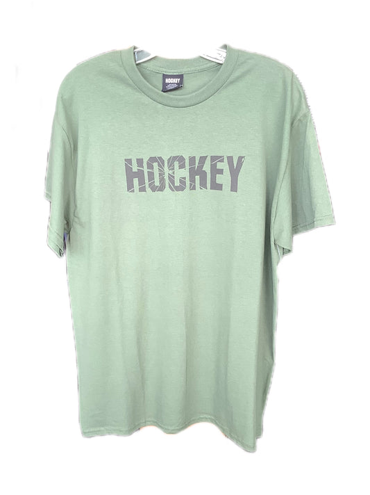 Hockey Shattered Logo Tee Green XL