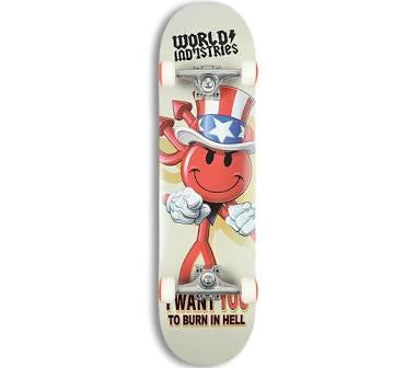 World Industries complete skateboard I WANT U 8.25”