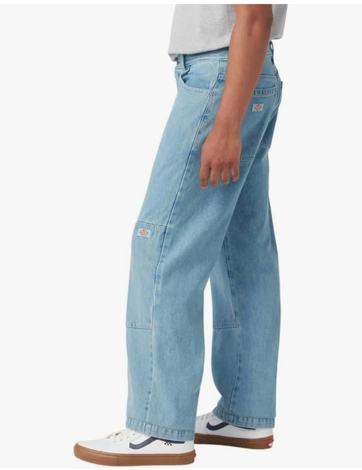 Dickies Loose Fit Double Knee Jeans Light Denim Pants