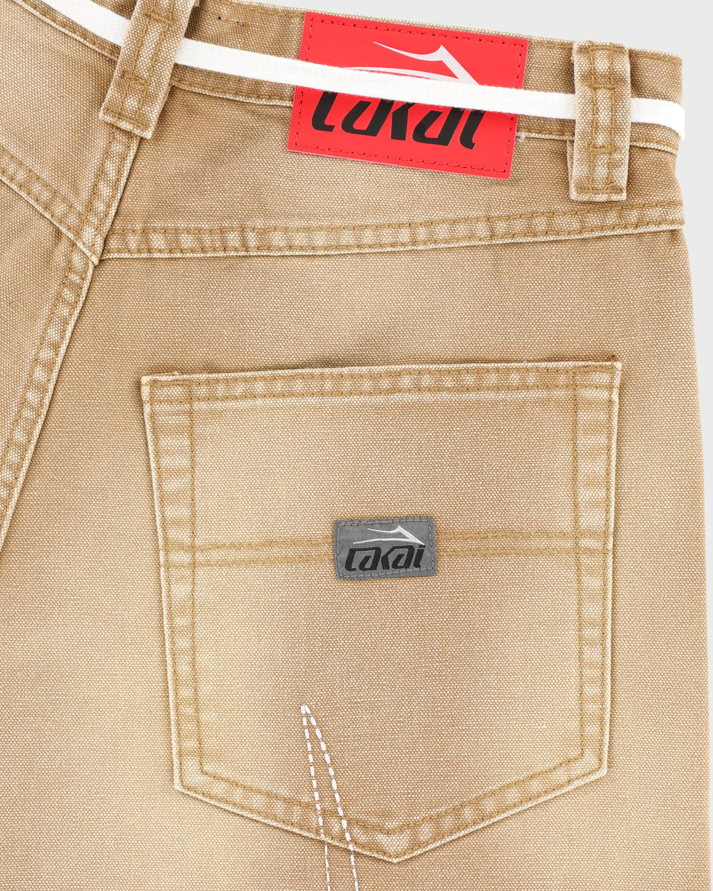 LAKAI FADED WIDE LEG CARPENTER PANTS KHAKI