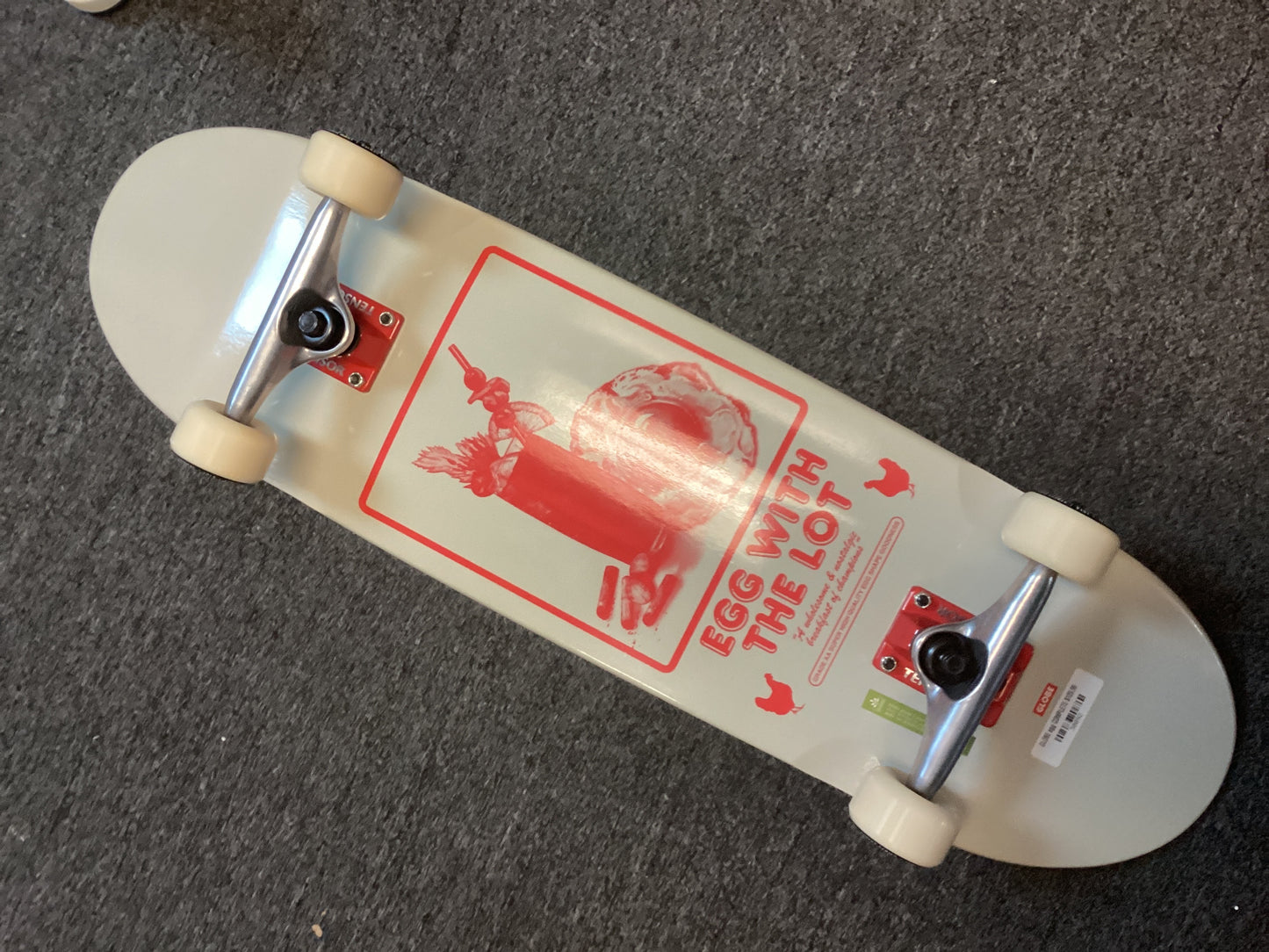 Globe Complete Skateboard Eggy Off White/The Lot Egg shape 8.625” x 31.75”