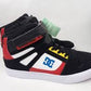 DC Pure High Top EV Shoe Black/White/Red Size 12K