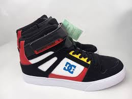 DC Pure High Top EV Shoe Black/White/Red Size 3K