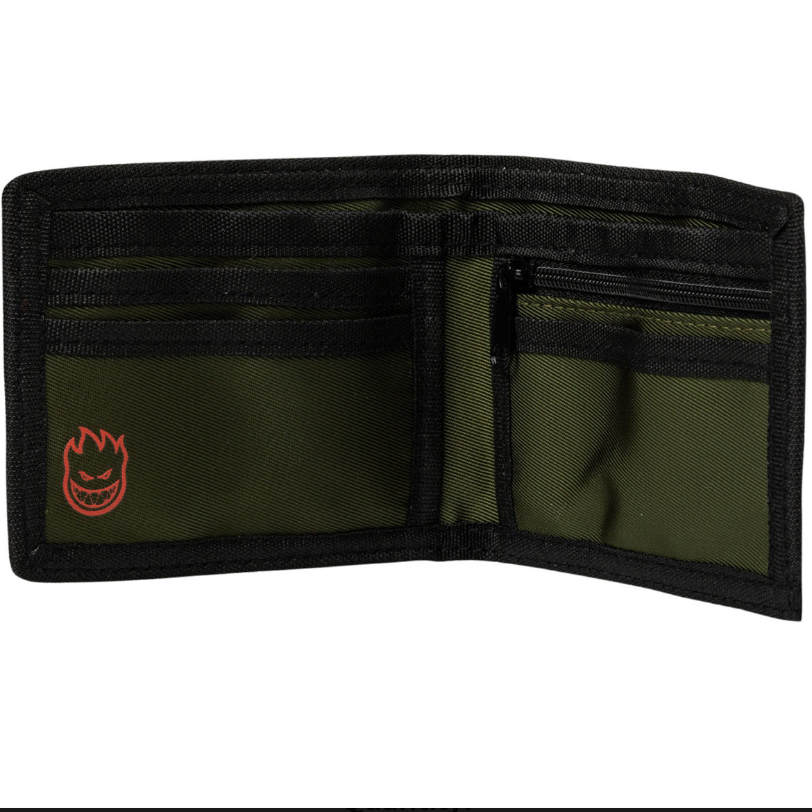 Spitfire Demonseed Script Bi-Fold Wallet Olive