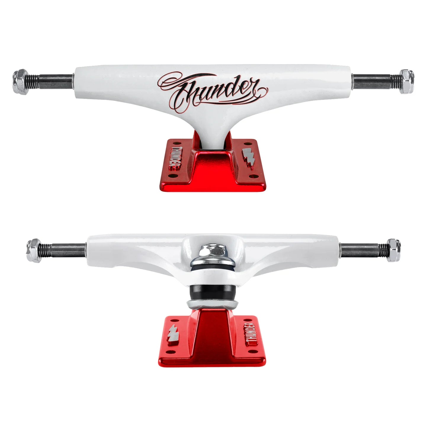 Thunder Skateboard Trucks Flash Hollow Lights White/Red 147