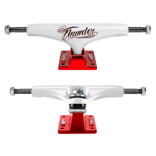 Thunder Skateboard Trucks Flash Hollow Lights White/Red 147