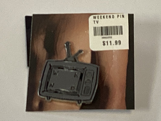 Weekend Enamel Lapel Pin TV
