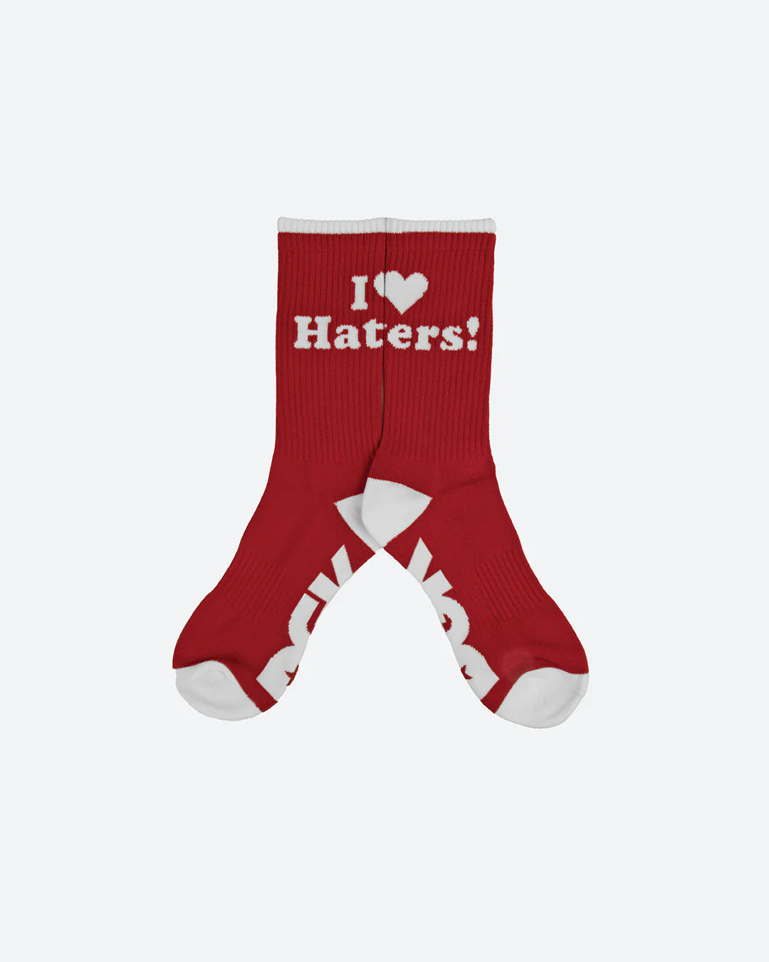 DGK SOCKS I LOVE HATERS CRIMSON/WHITE
