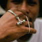 HERMOSA SKATE ICED OUT TRUCK SILVER Pendant 24” chain necklace