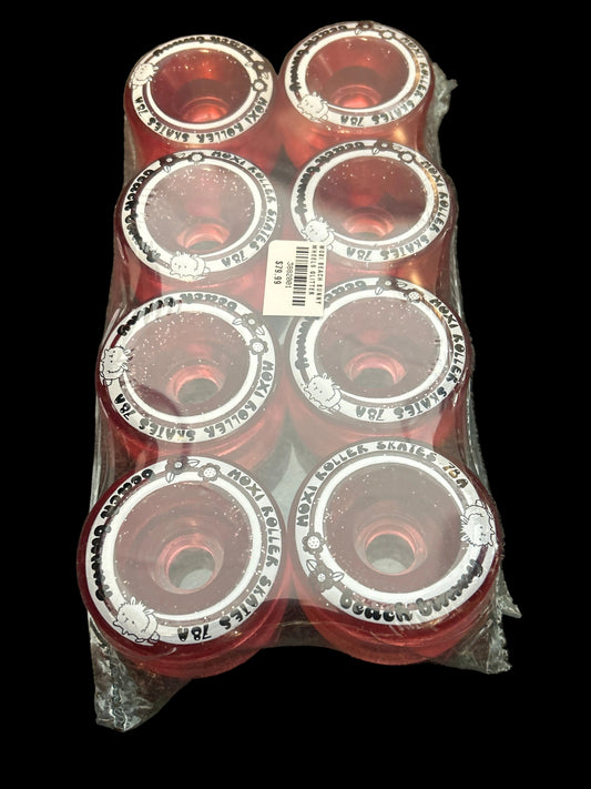 Moxi Beach Bunny Wheels for roller skates 8pk Strawberry Glitter Outdoor