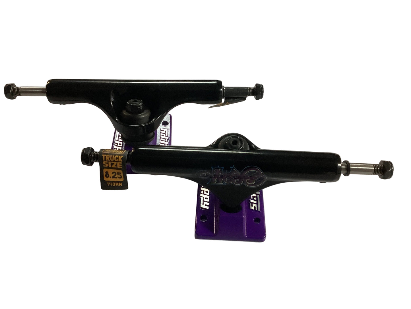 Slappy ST1 CLASSIC HOLLOW 8.25 PRO BAM black / purple skateboard trucks pair