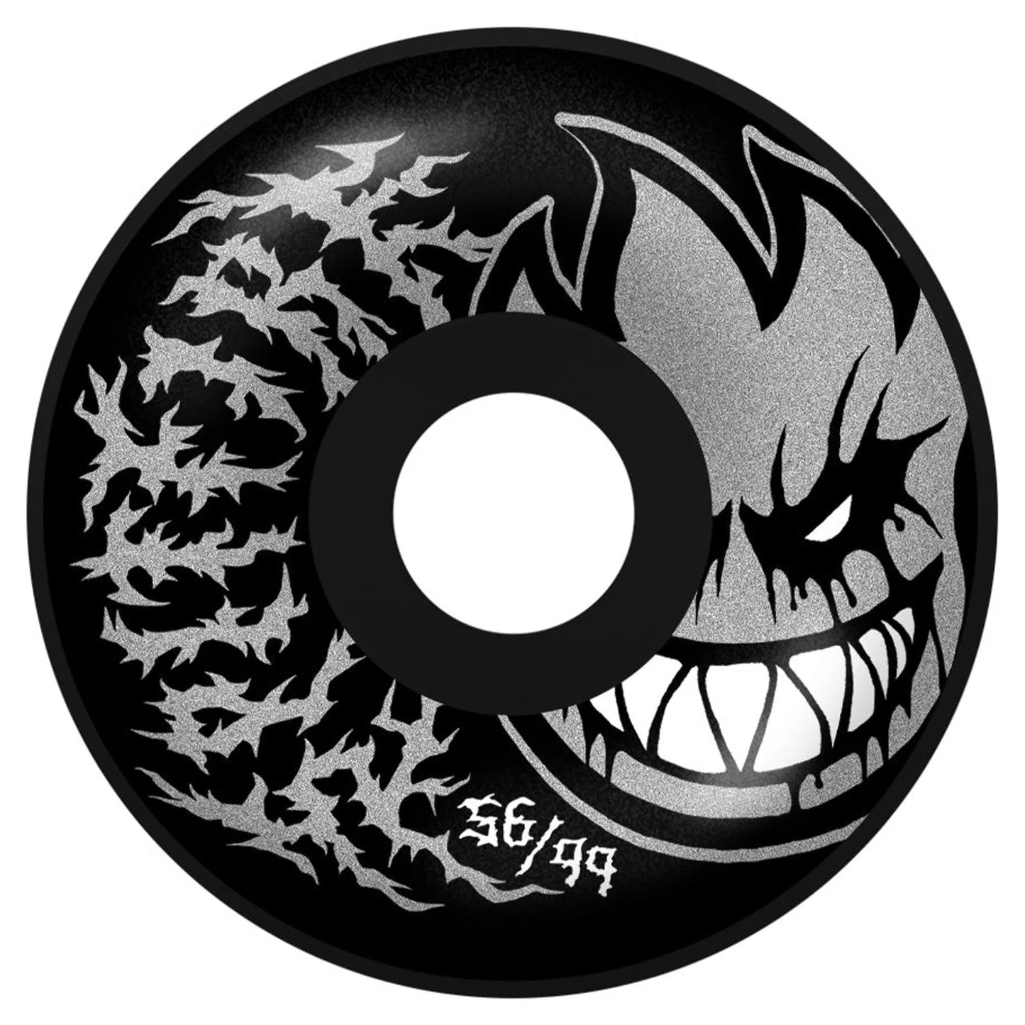 Spitfire F4 Radial Full Deathmask 2 Black 56mm 99a Skateboard Wheels