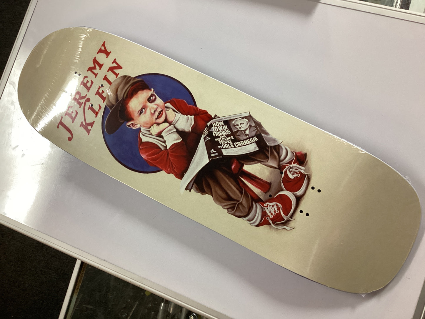 World Industries 9.625 skateboard deck KLIEN BLACK EYE KID EX7 natural slick