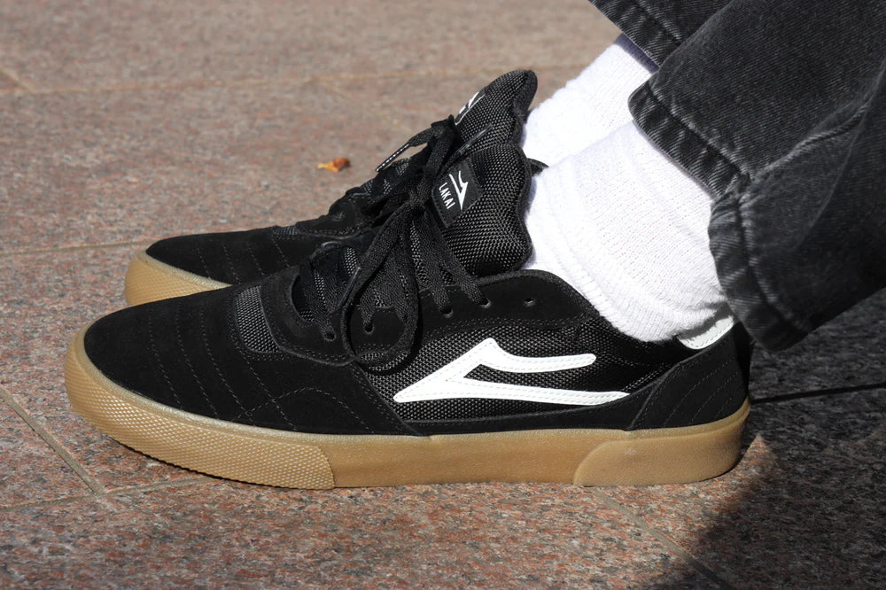Lakai Cambridge Skate Shoes Black/Gum Suede