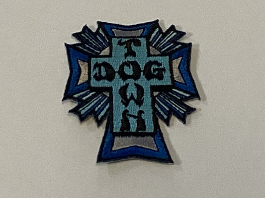 Dogtown Patch Cross Logo 2”x2.5” BLUE