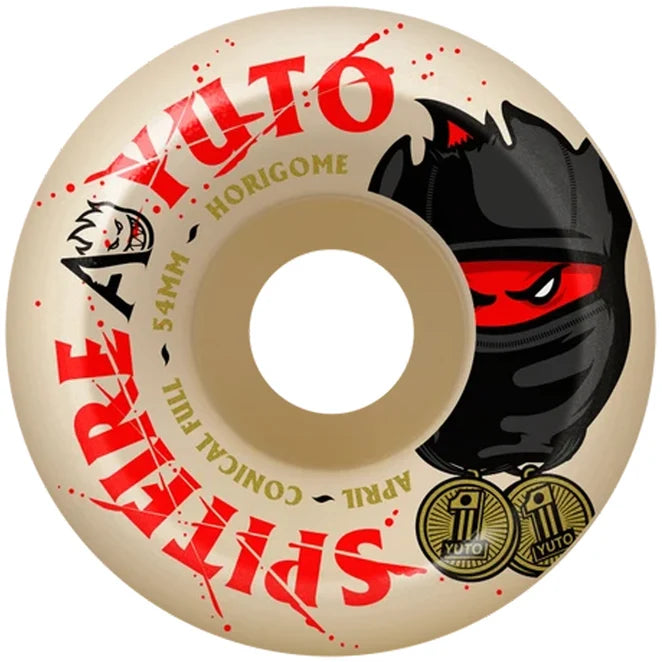 Spitfire x April Yuto Conical Full F4 54mm 99a Skateboard Wheels