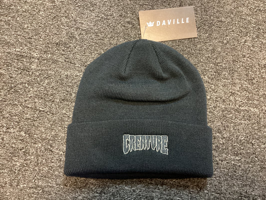 Creature Beanie Logo Outline Long Shoreman Hat navy