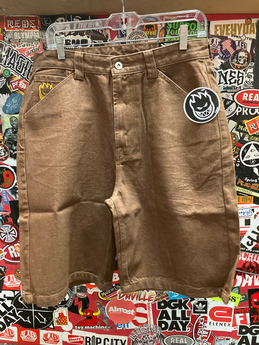 Spitfire Denim Shorts Brown