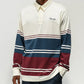 Primitive Paxton White Long-Sleeve Polo Shirt Cream Stripe Size XL