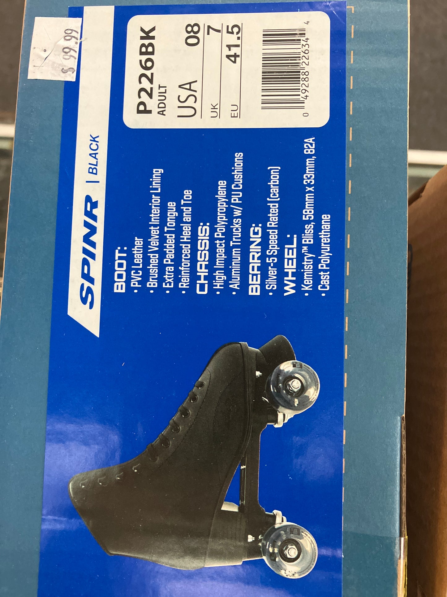 Pacer Roller Skates size 8 Spin-R