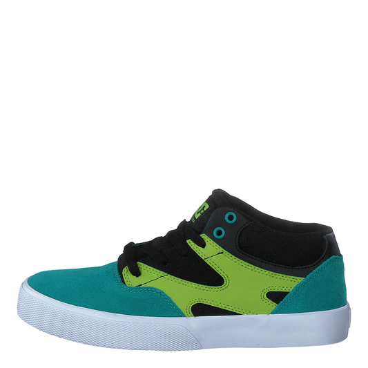 DC Kalis Vulc Mid Kids Shoes Black/Green/Turquoise