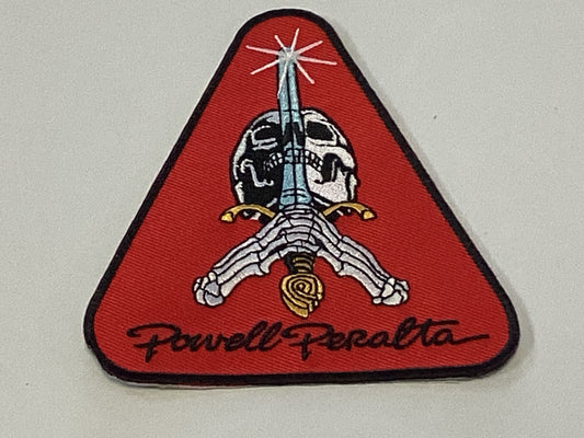 Powell Peralta 4” Skull & Sword RED Patch