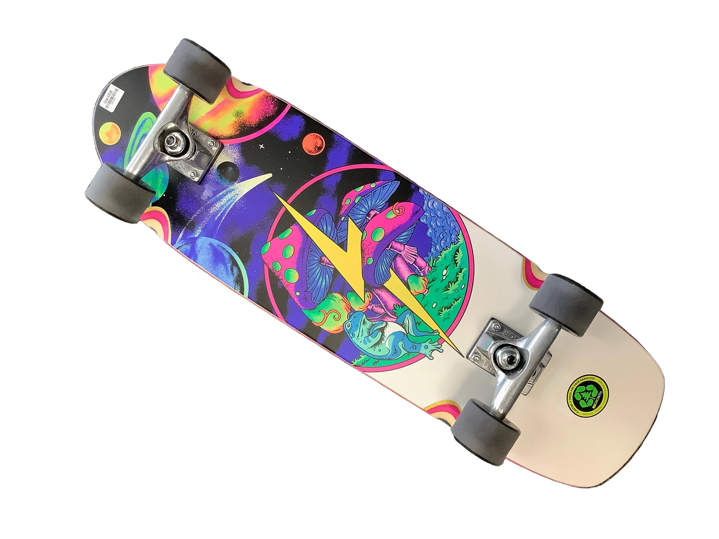 Dusters Complete 8.75”x29.5” cruiser skateboard Lightning Bolt & Shrooms