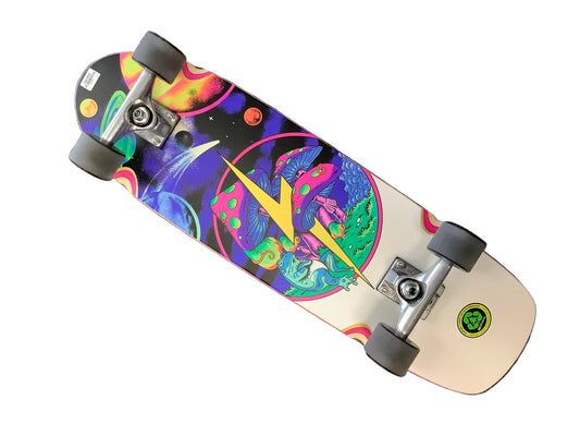 Dusters Complete 8.75”x29.5” cruiser skateboard Lightning Bolt & Shrooms