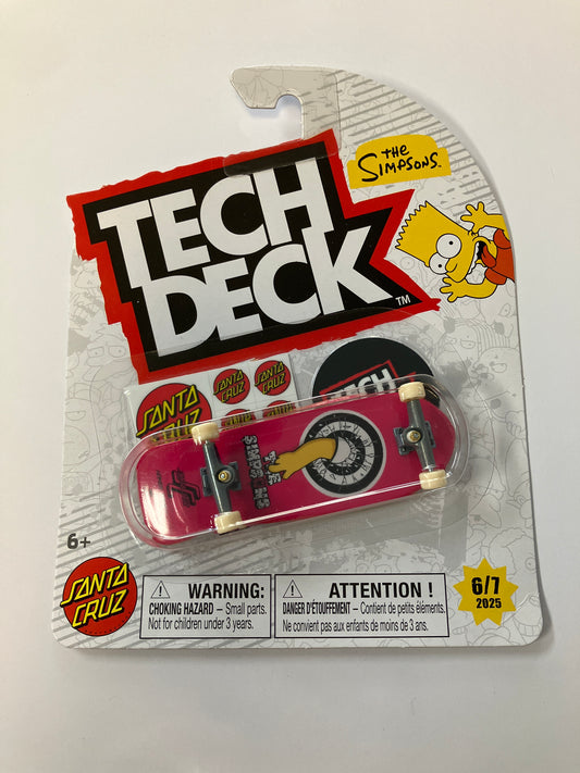 Tech Deck fingerboard Santa Cruz x the Simpsons old school shape Roskopp