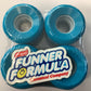 Acid Skateboard Wheels 53mm 86A PODS CONICAL BLUE Soft Cruiser Filmer Wheels